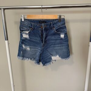Sincerely Jules High Waist Distressed Denim Shorts